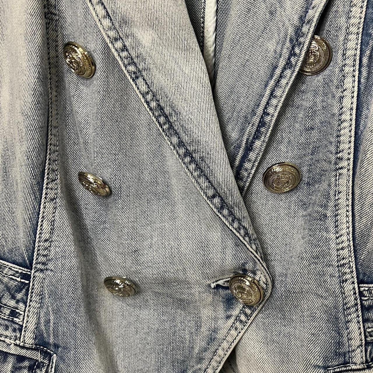 Decjuba Ellen Denim Jacket Size Distressed Depop