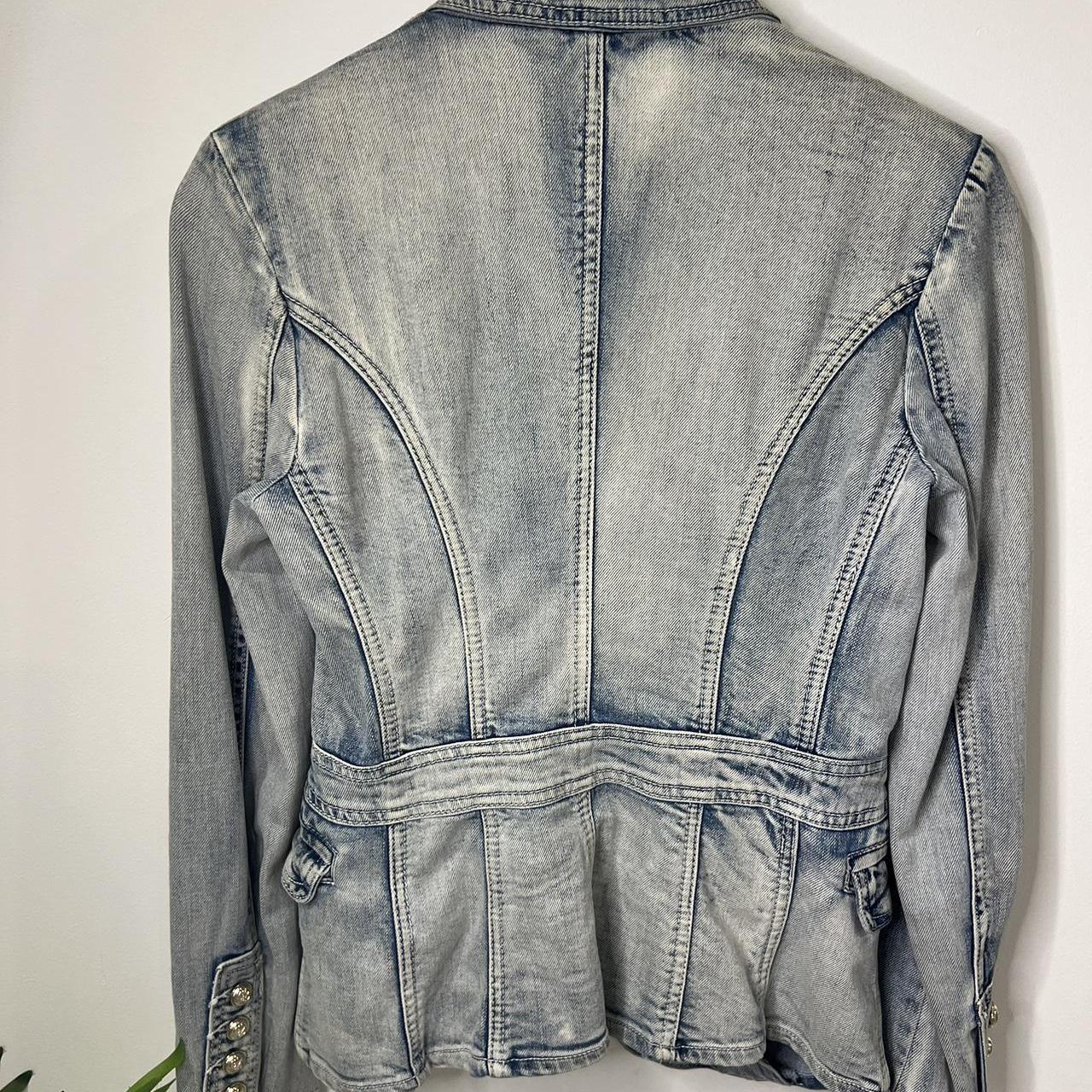 Decjuba Ellen Denim Jacket Size Distressed Depop