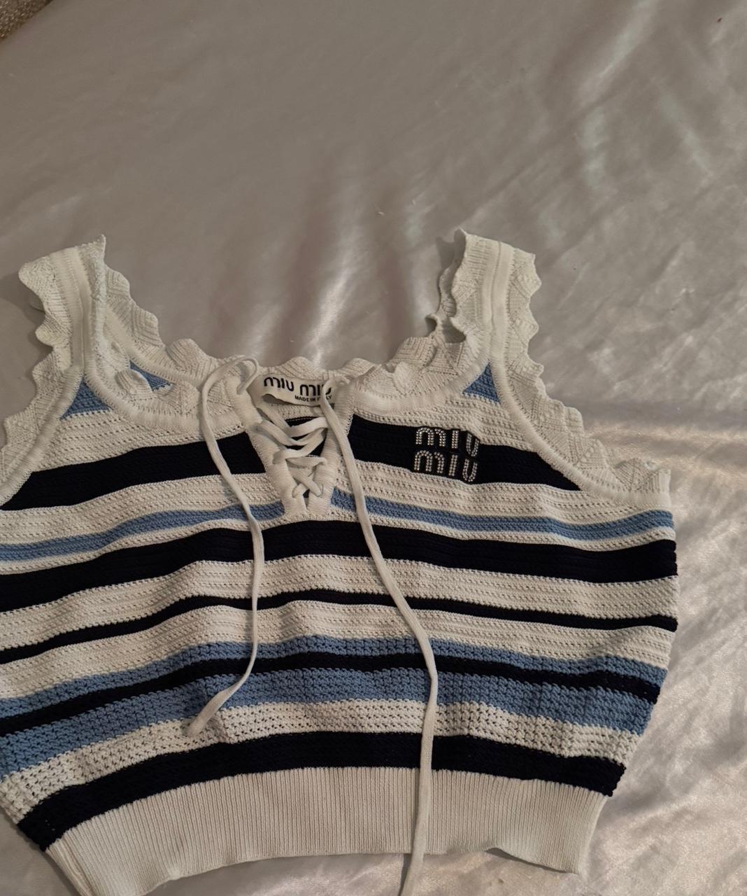 Miu Miu Women's Crop top - Multi/White - L – Worn… - image 1