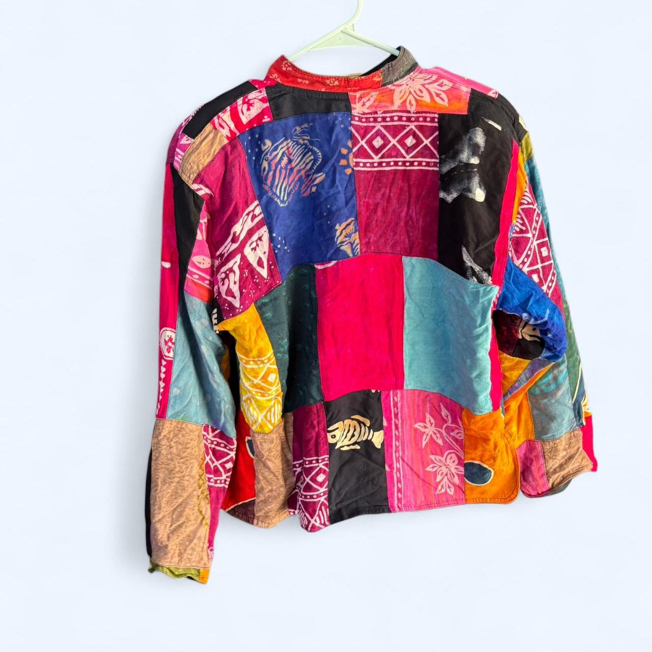 Women's Jacket - Multi - M – Super cool patchwork… - image 2