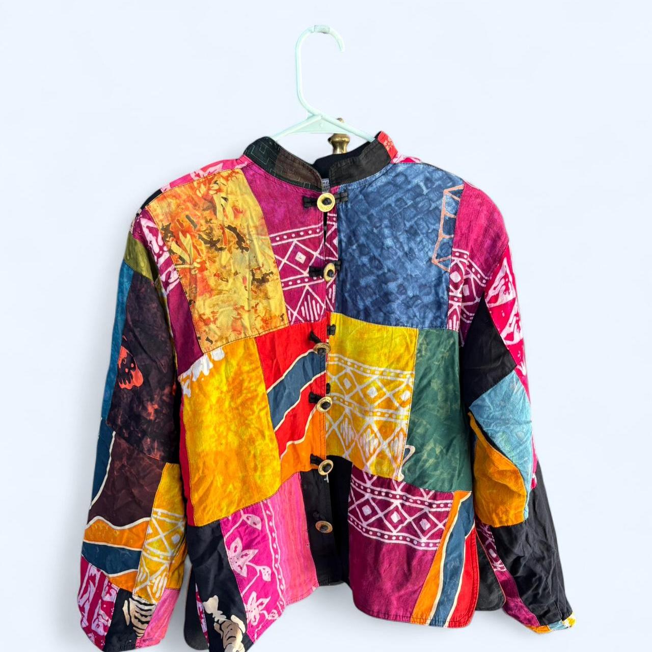 Women's Jacket - Multi - M – Super cool patchwork… - image 1