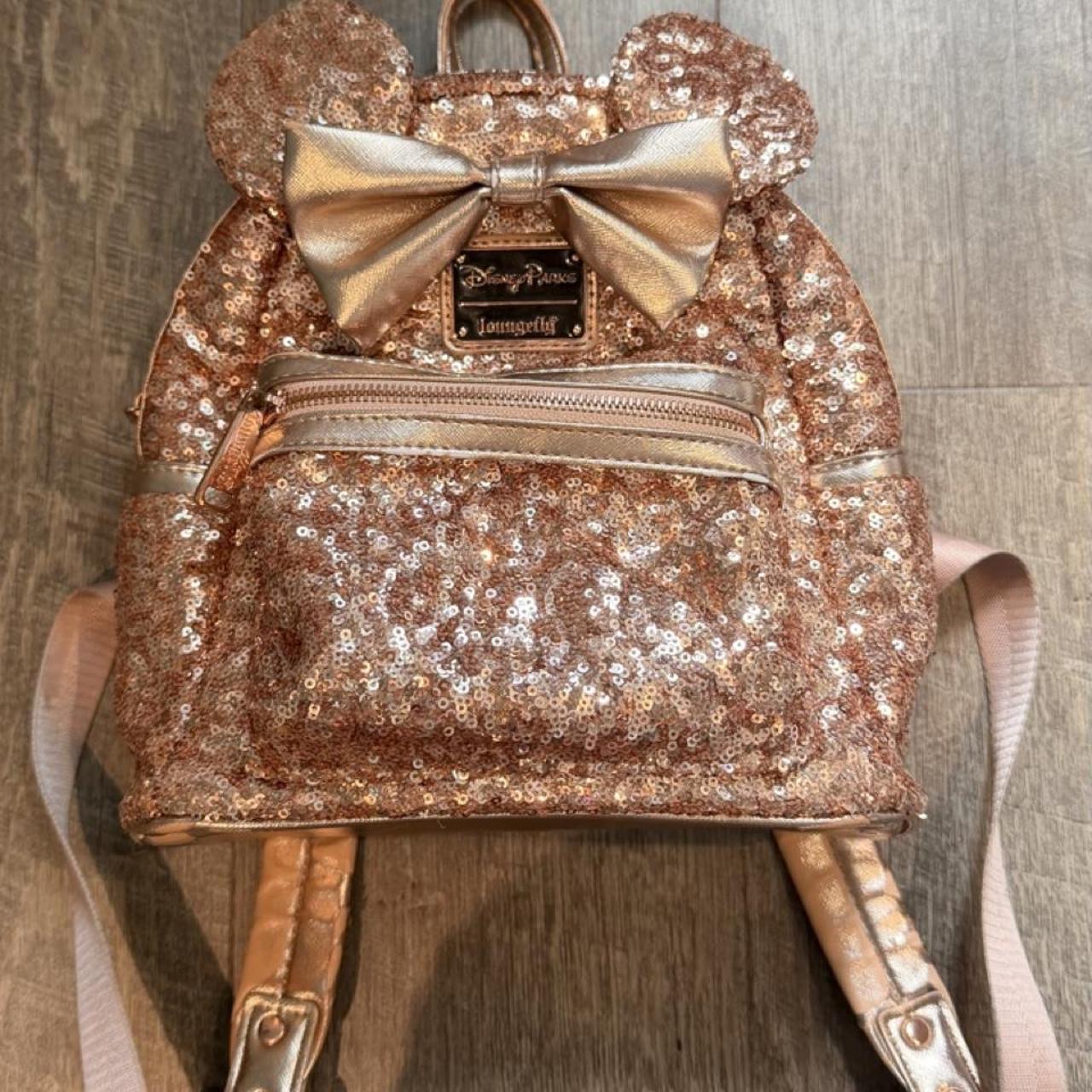 Loungefly women's gold and pink bag