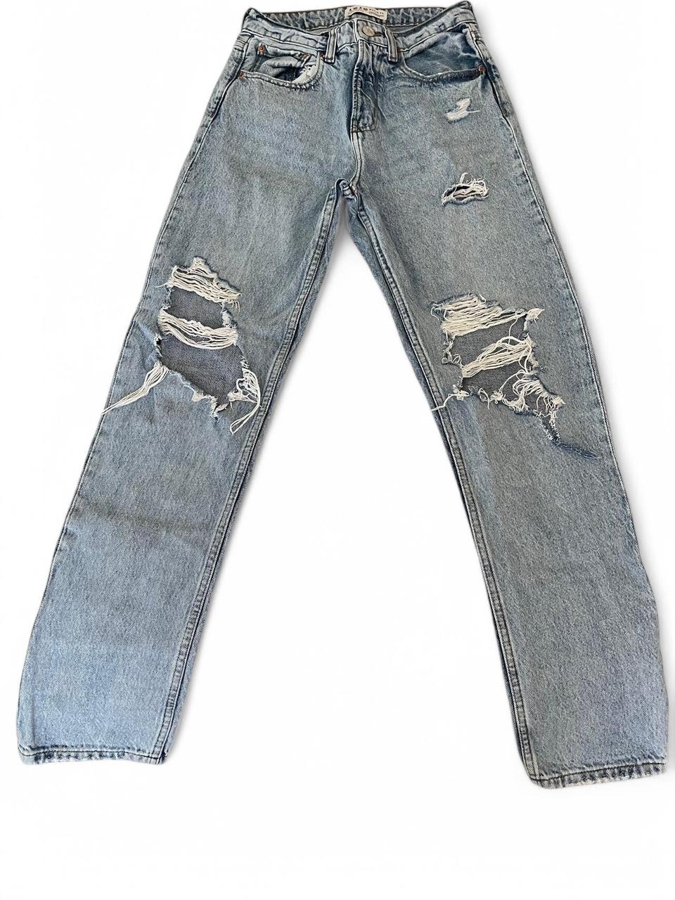 Primark Women's High waisted Distressed Jeans Blue - Main Image