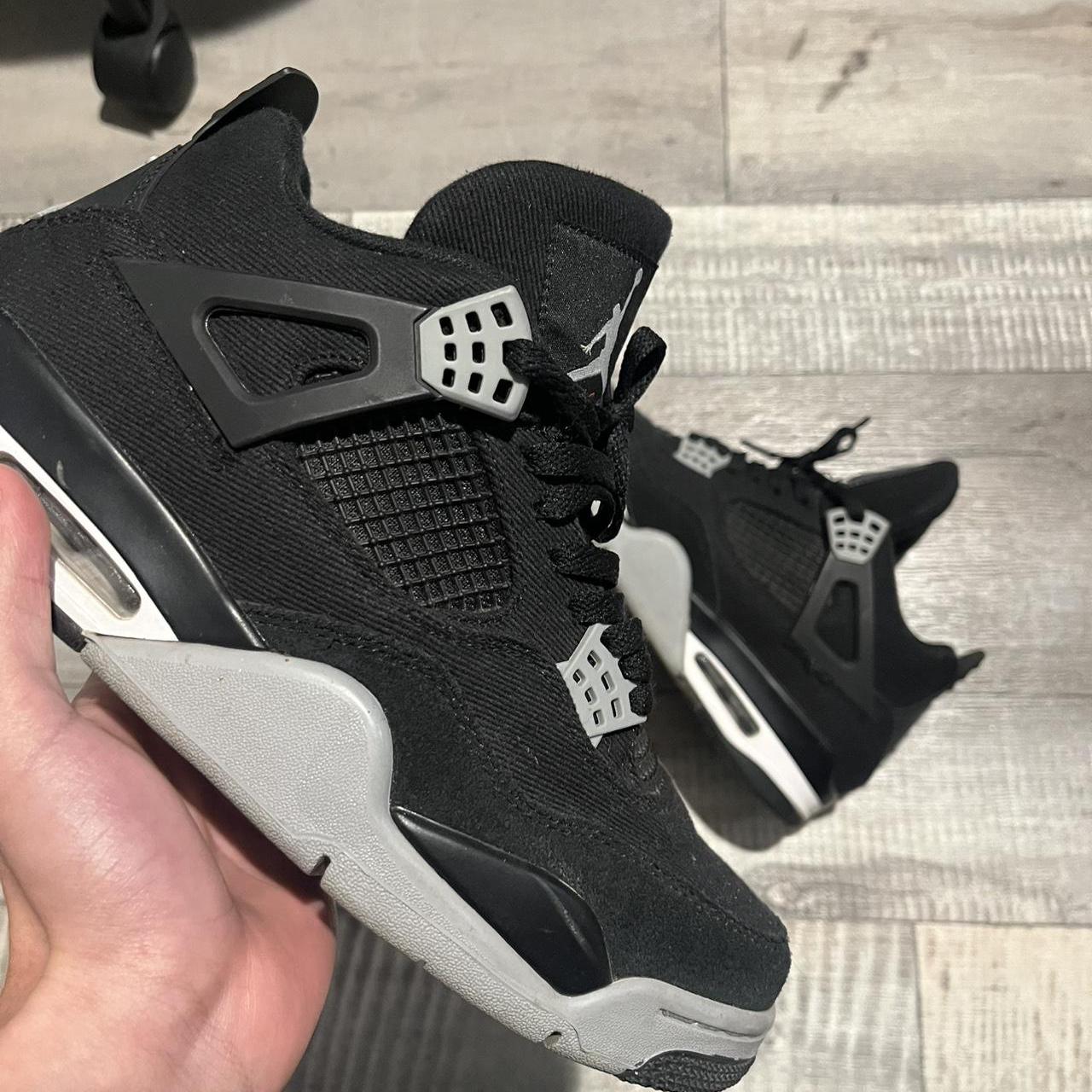 Jordan 4-black-canvas - Depop Jordan 4-black-canvas - Depop