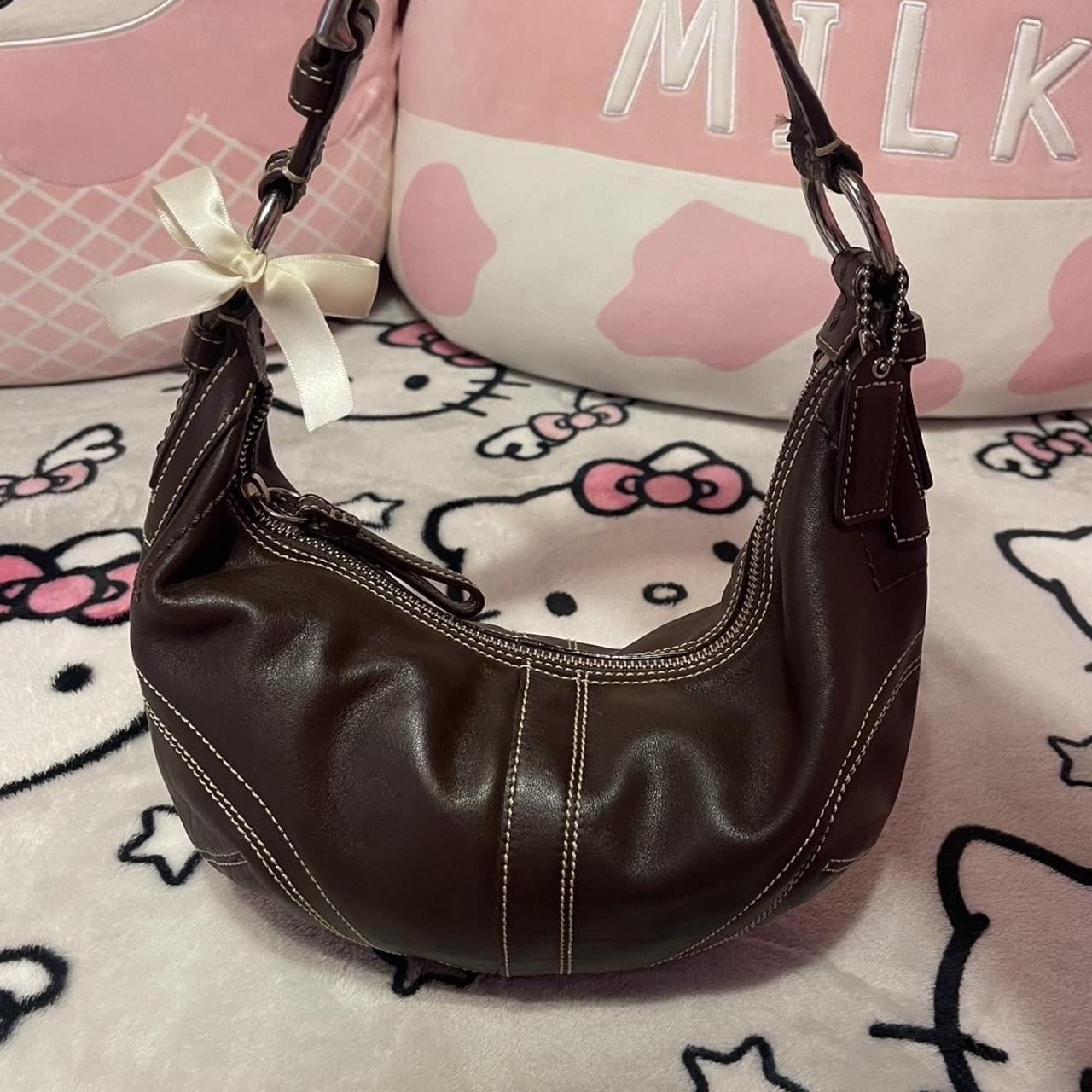 COACH y2k ハンドバッグ　ブラウン　エナメル　平成ファッション COACH y2k ハンドバッグ ブラウン エナメル 平成ファッション