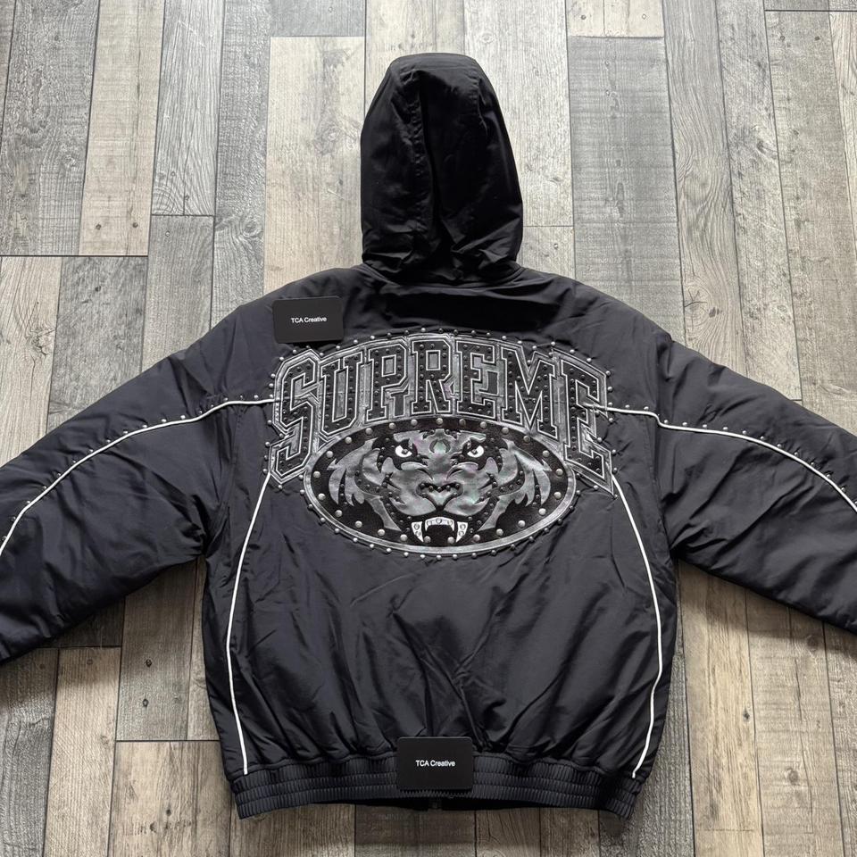 Supreme x B.B. Simon Zip Up Hooded Sweatshirt “Grey” | Depop