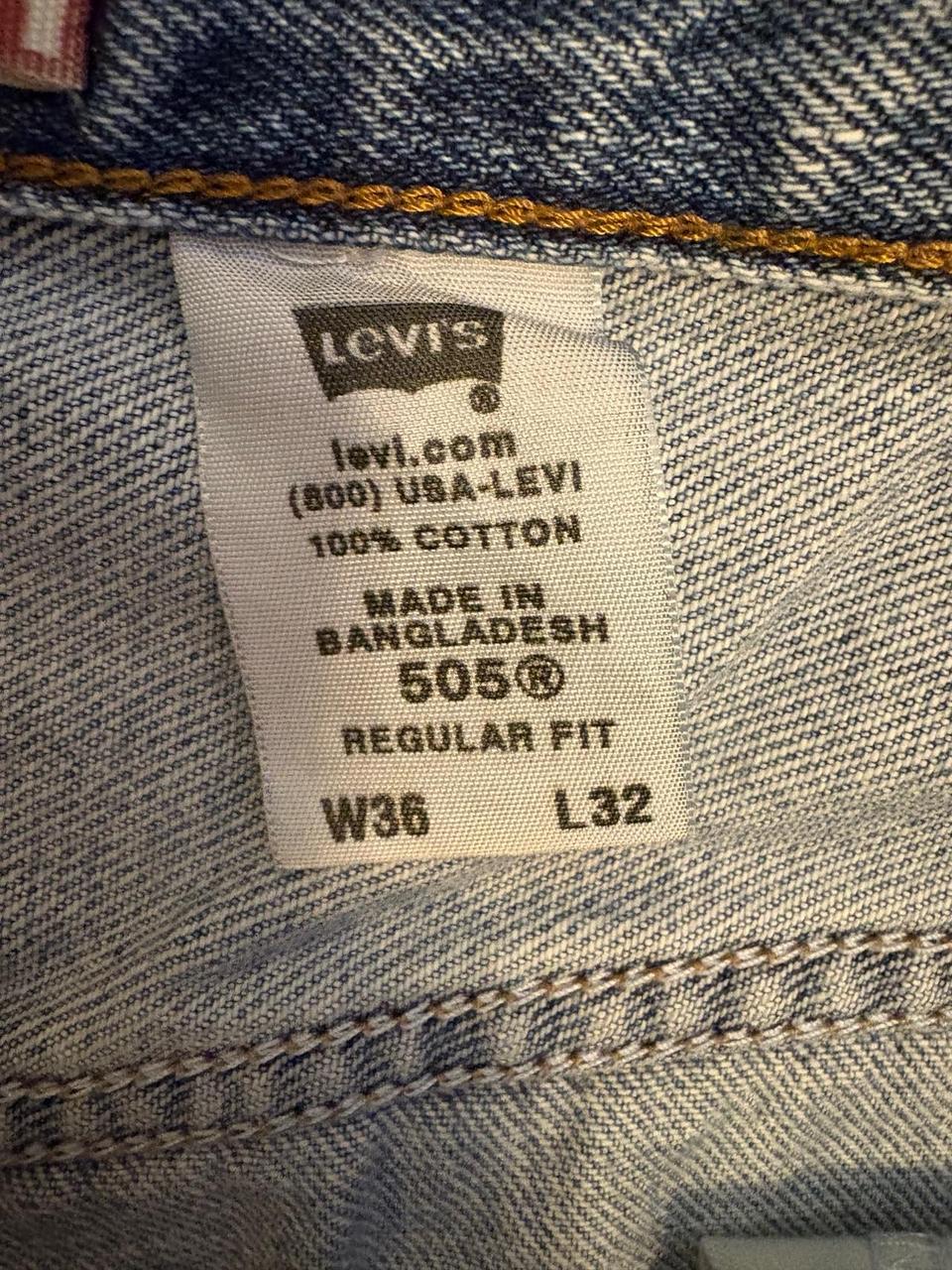 Levi's Men's Jeans - Blue - 36" – Levi's 505 deni… - image 4