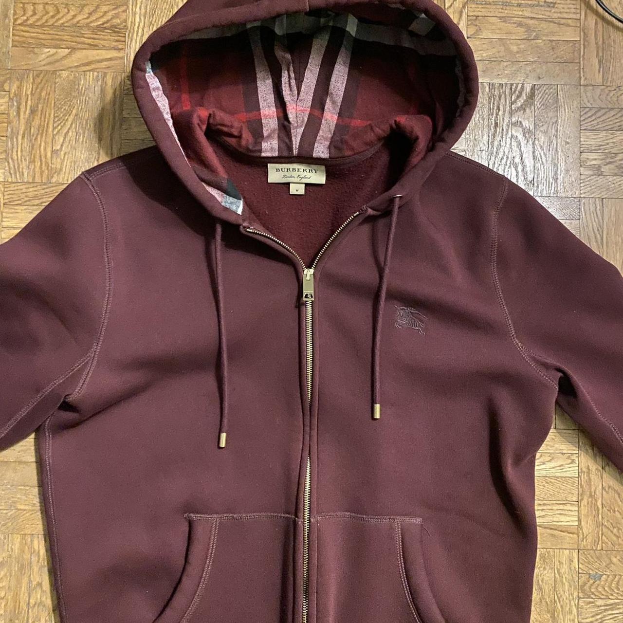 Burberry burgundy hoodie best sale