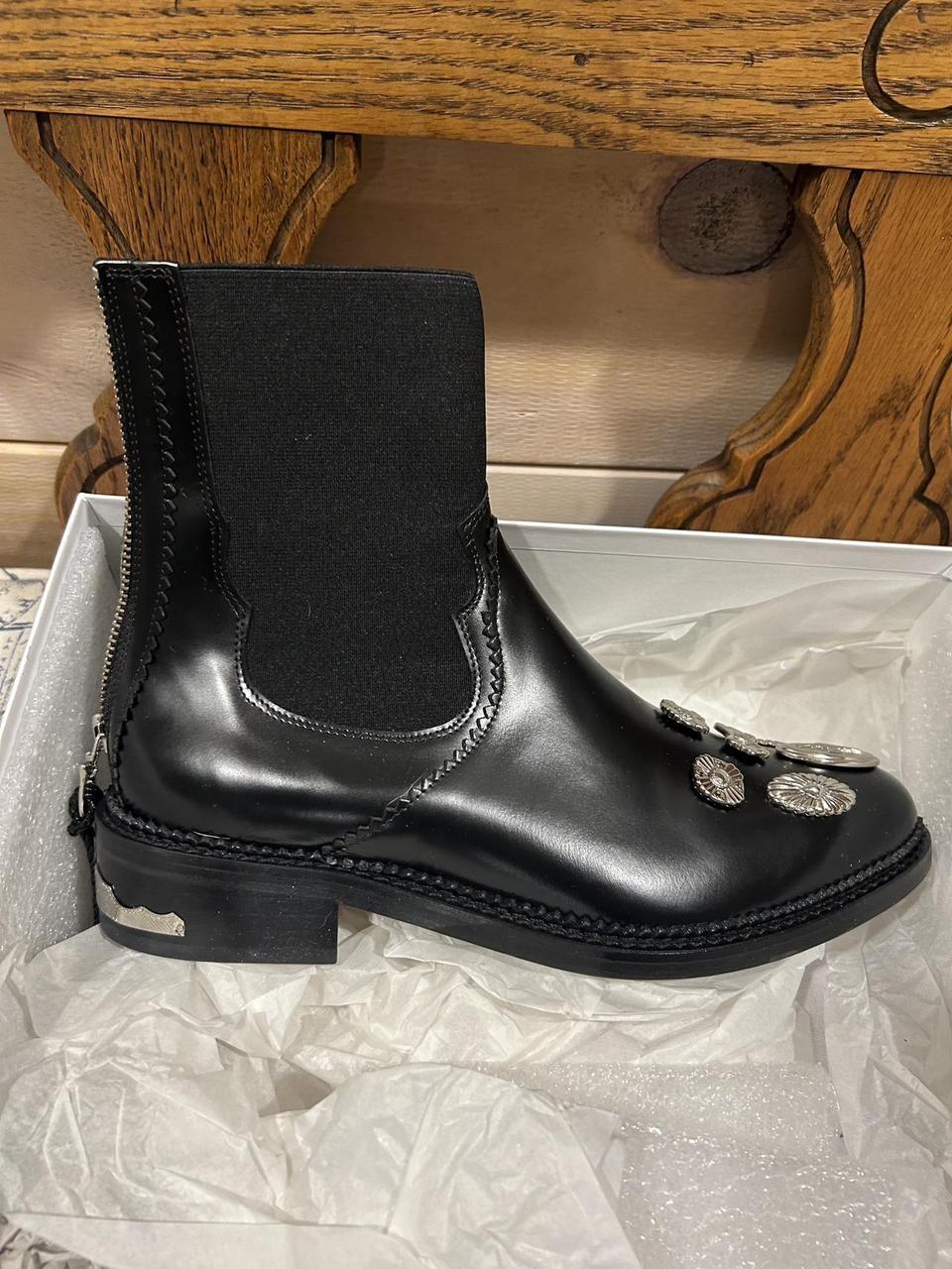 Toga Pulla SSENSE Exclusive Black Polido Ankle Boots... - Depop