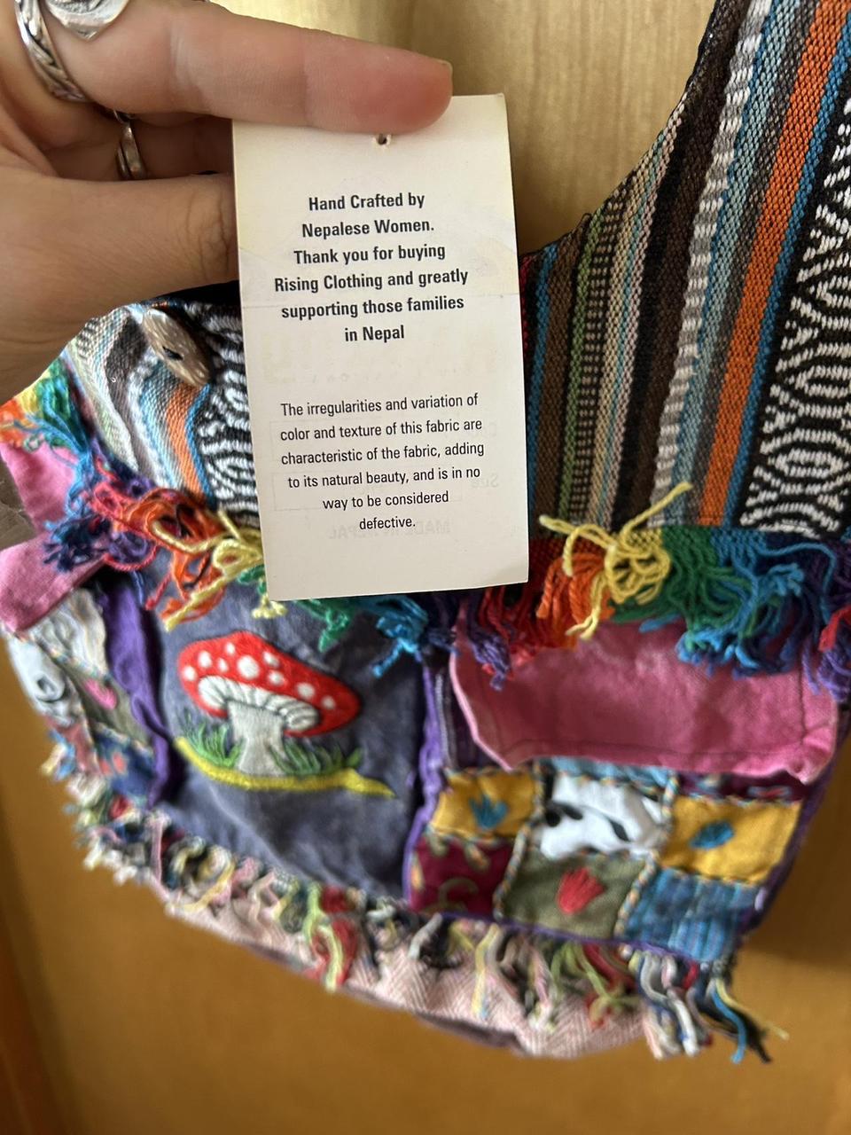 Women's Bag - Multi – Slouch bag Mushroom patchwo… - image 5