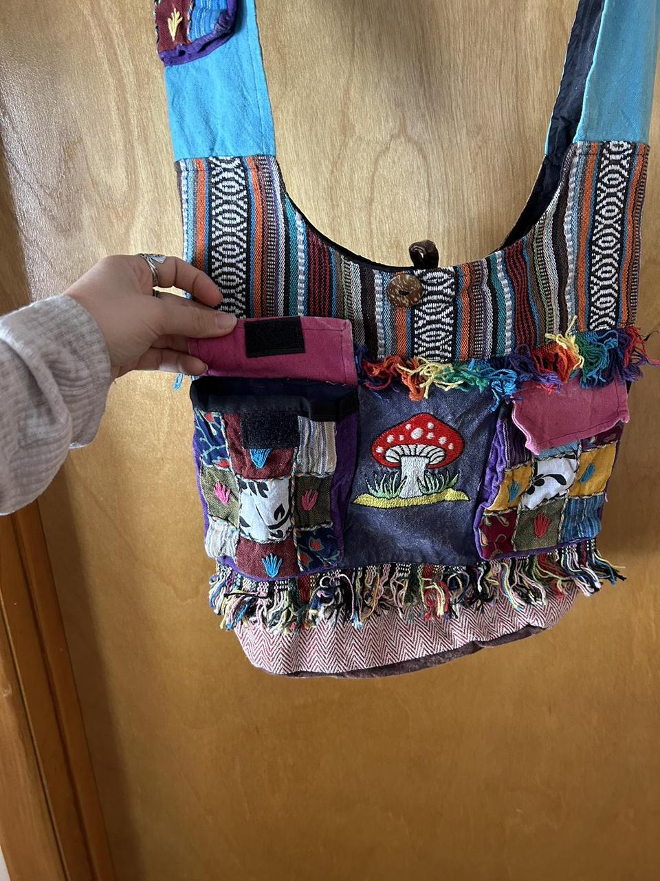 Women's Bag - Multi – Slouch bag Mushroom patchwo… - image 3