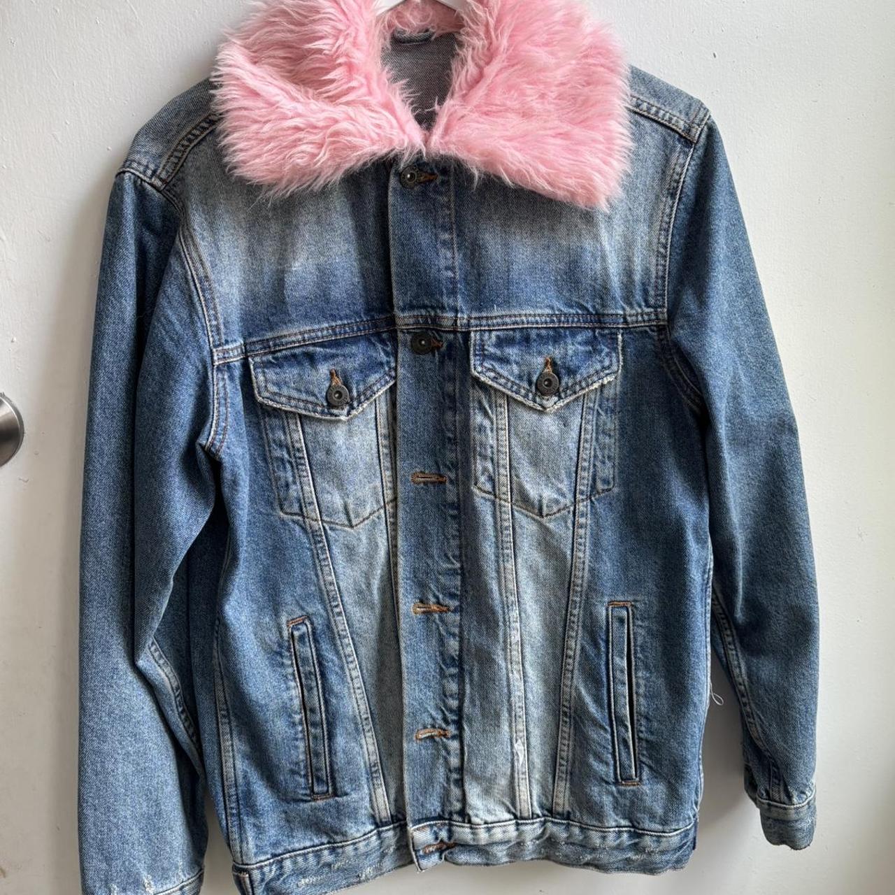 archive fur denim jacket 短丈　opium y2k Y2K Akademiks Denim Jacket XLarge | Double Double Vintage