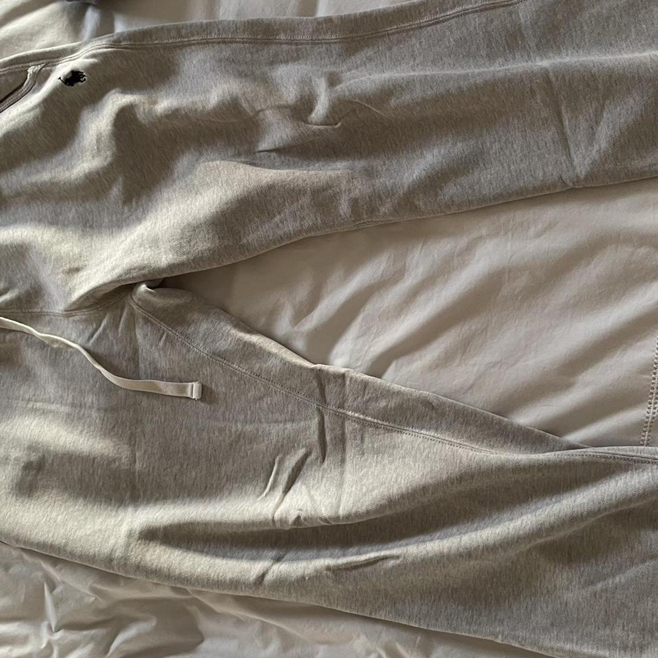 Ralph Lauren Grey Tracksuit Bottoms Super - Depop