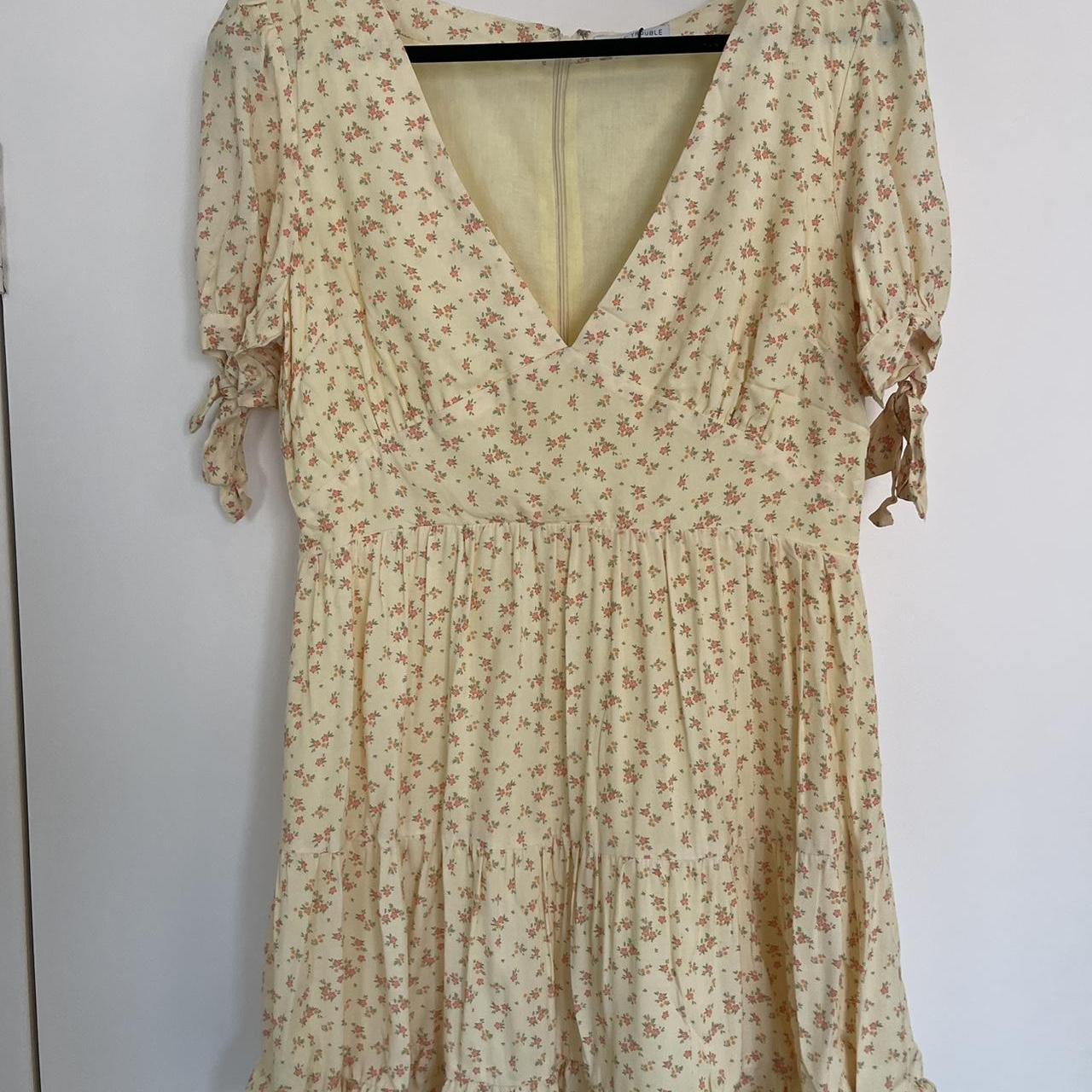 Luck Trouble yellow floral mini dress Depop