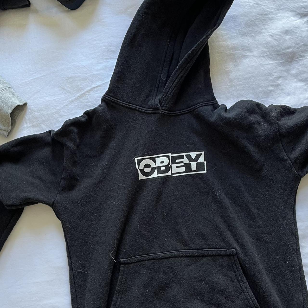 Vintage obey hoodie in black