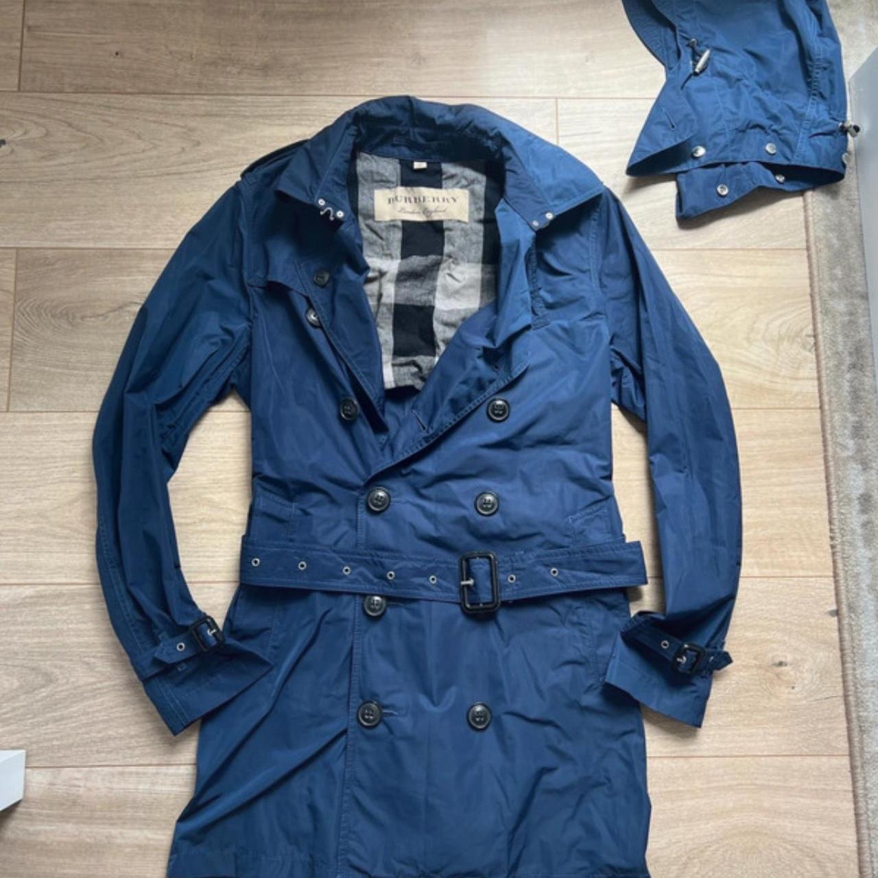 burberry navy trench coat mens