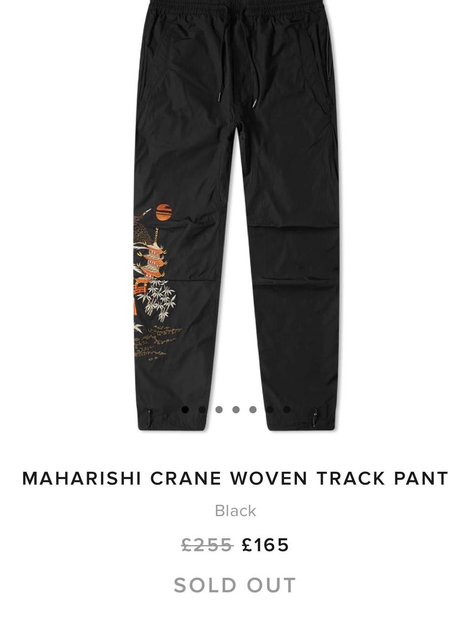 Looking to buy Maharishi crane woven track pants Depop