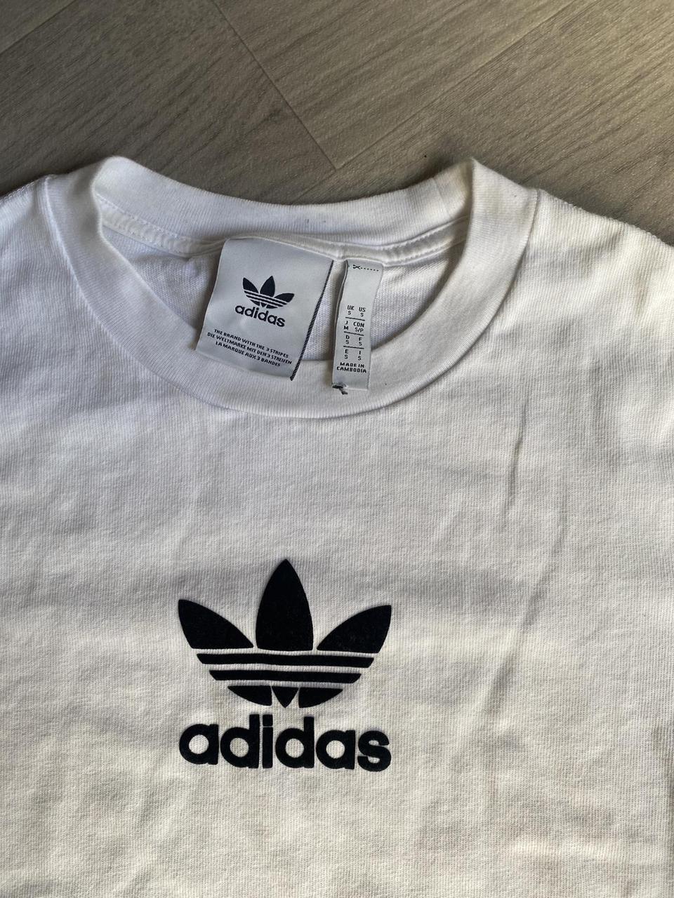 Adidas t shirt Size small and fits tts Velour... - Depop