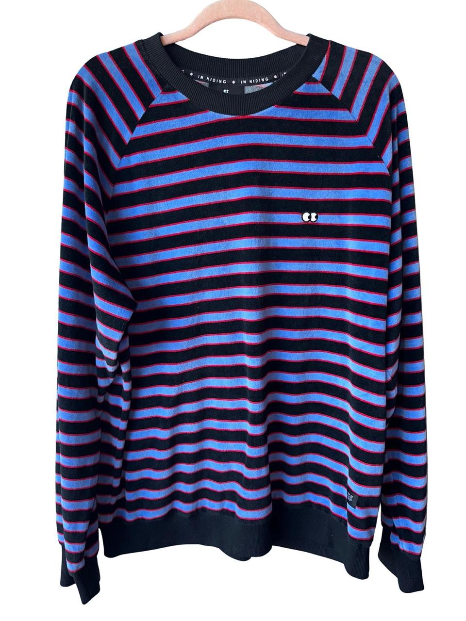 Lazy Oaf Men's Sweater - Blue/Multi - L – Lazy oa… - image 1