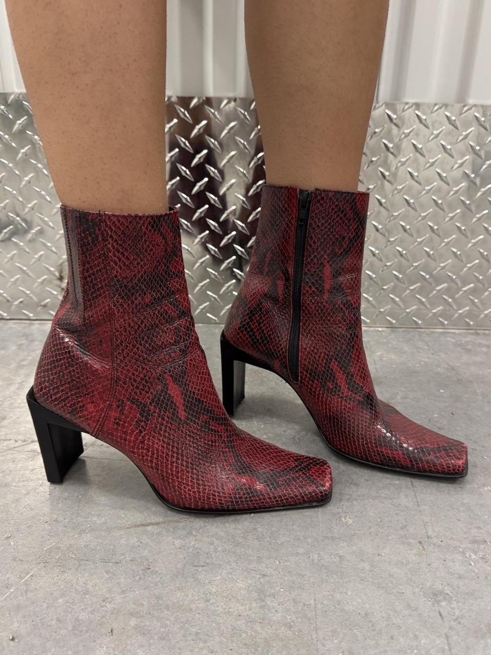 Nine West Women's Ankle Boots Red/Burgundy US – Vintage