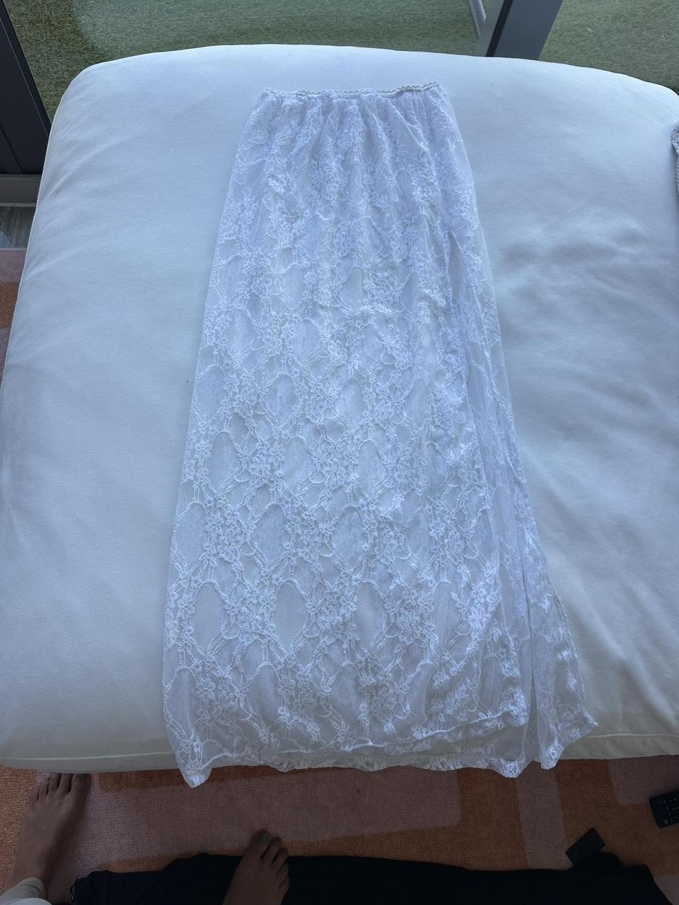 Women's Skirt - White - S – White Lace Maxi skirt… - image 1