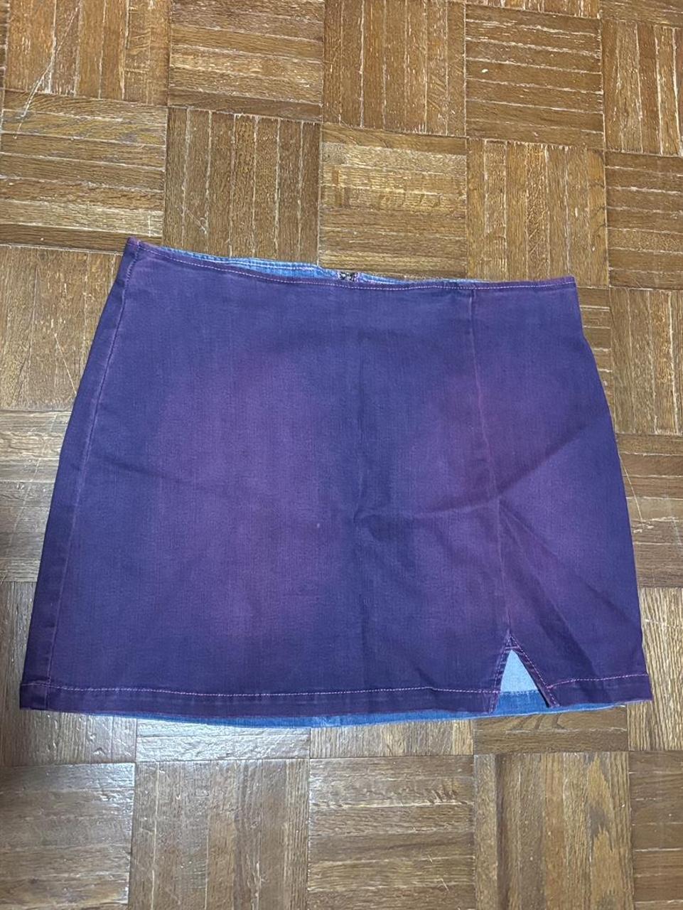 purple acid wash mini skirt wild fable plus size... - Depop