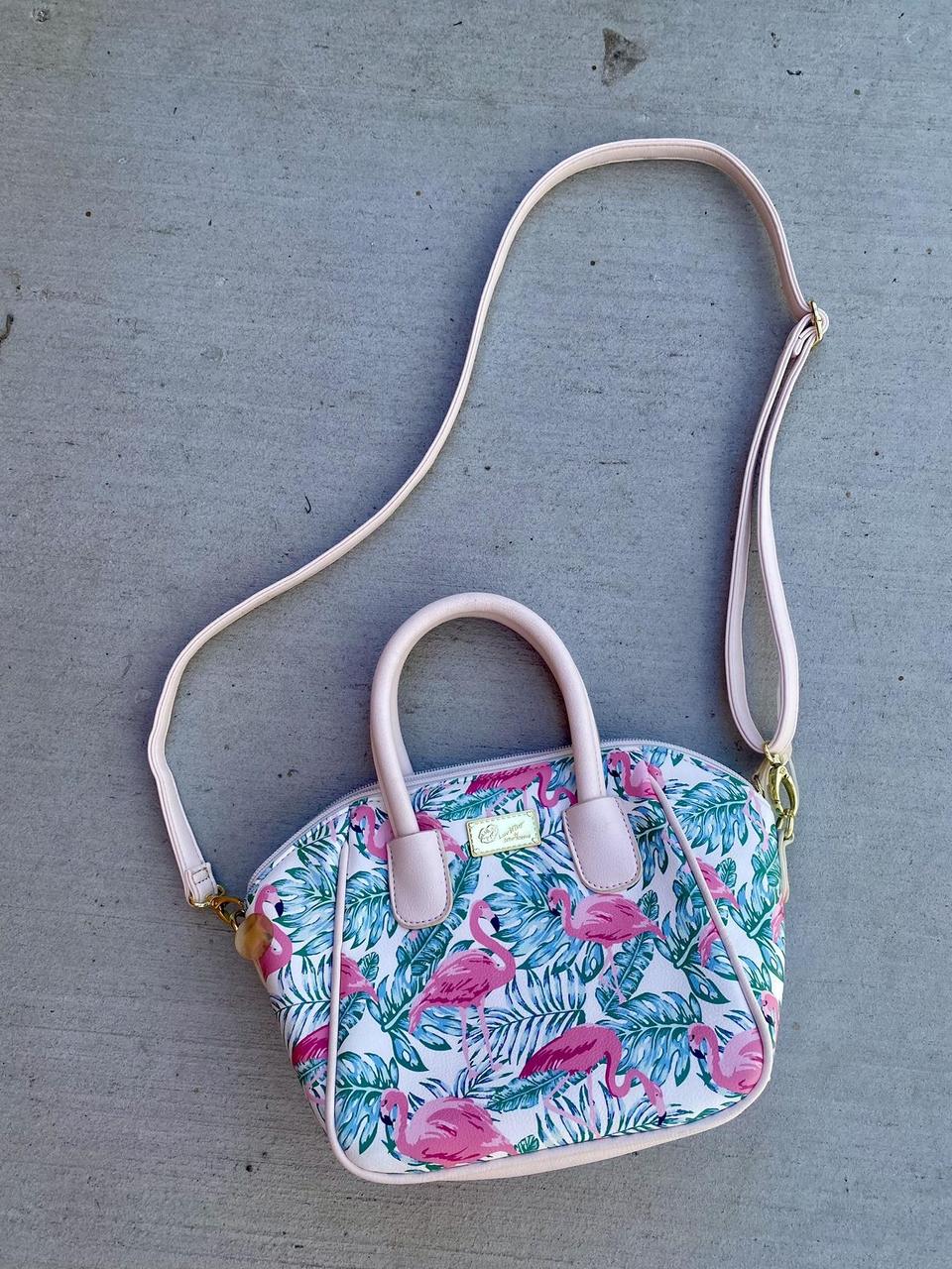 Betsey johnson flamingo purse sale