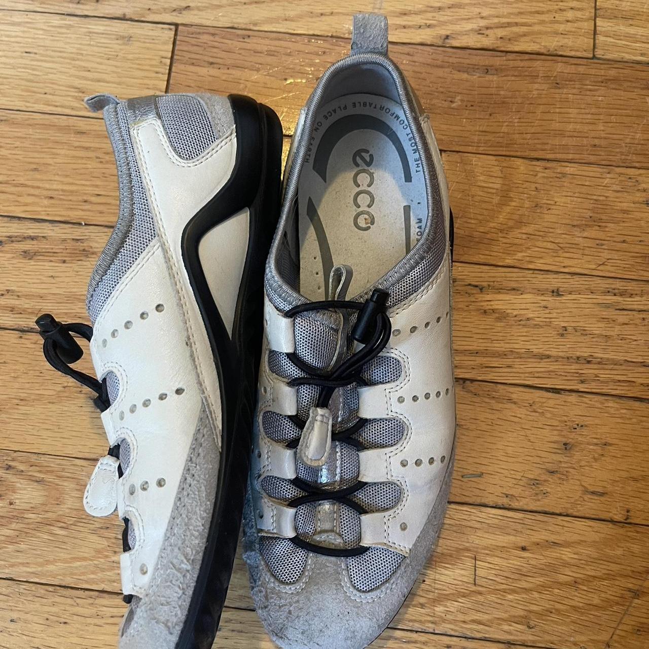 Ecco Vibration gorpcore sneakers Gray leather suede Depop