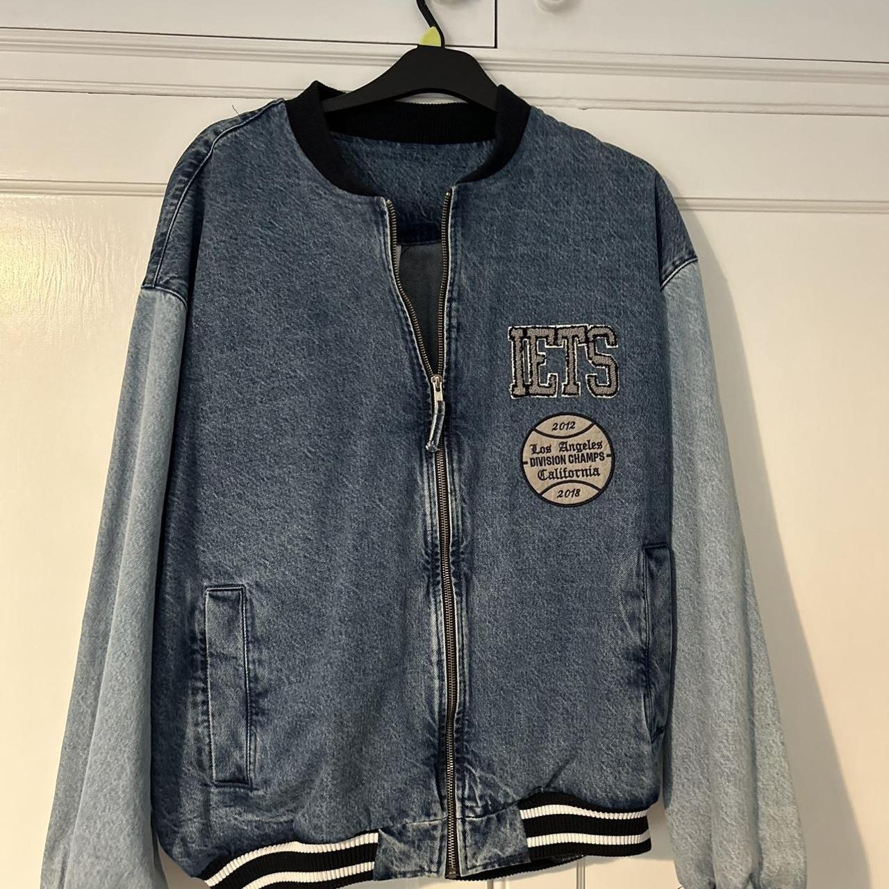 iets frans Varsity Denim Jacket, SIZE XL, (I’M A