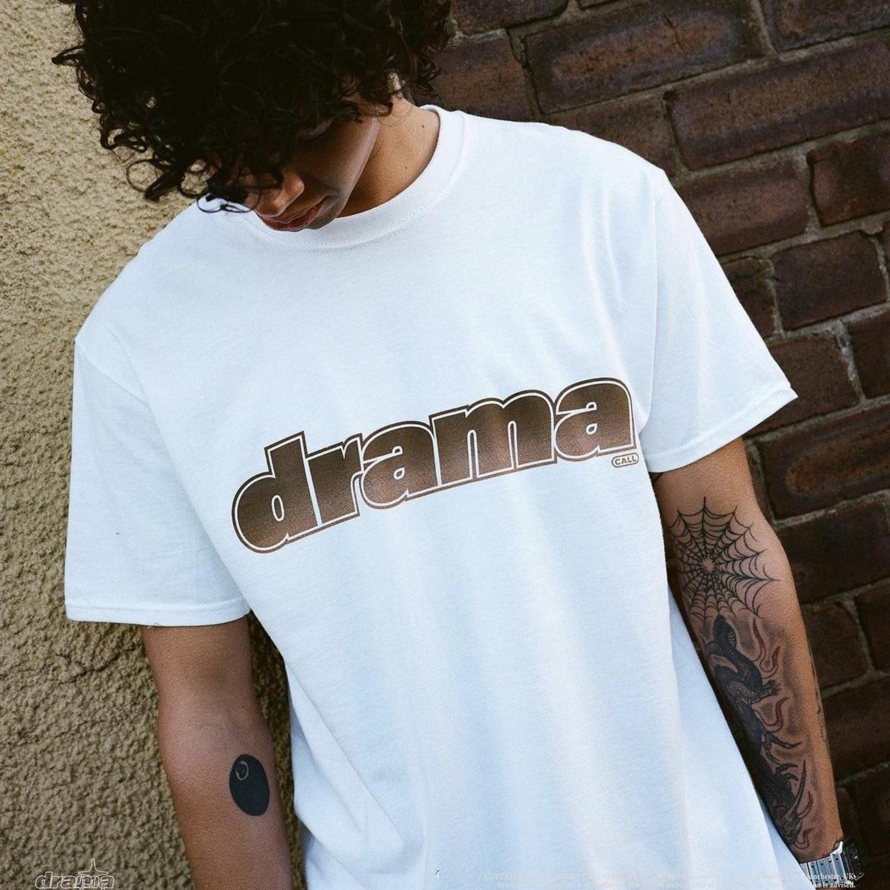 Drama Call t-shirt size small Brown Gradient Tee - Depop