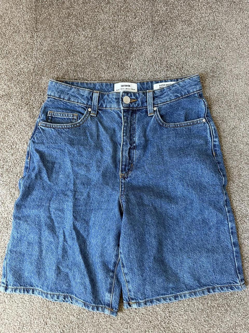 Cotton on jorts - size 6 - only worn once, perfect... - Depop