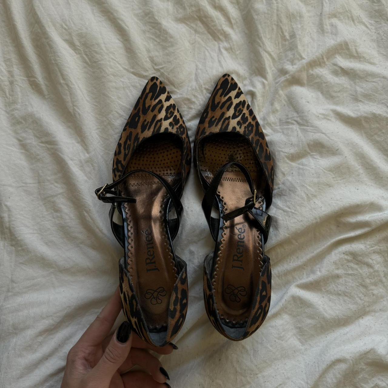 Vintage cheetah heels! Super cute. Marked as a 9 but... - Depop