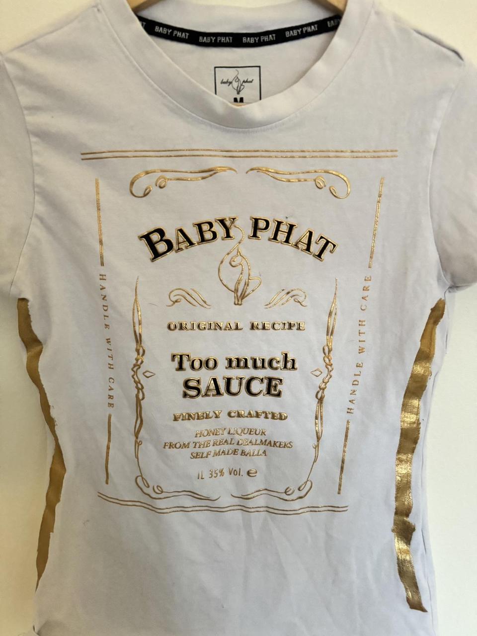 Baby Phat Women's T-shirt - Blue/Grey - M – baby … - image 3