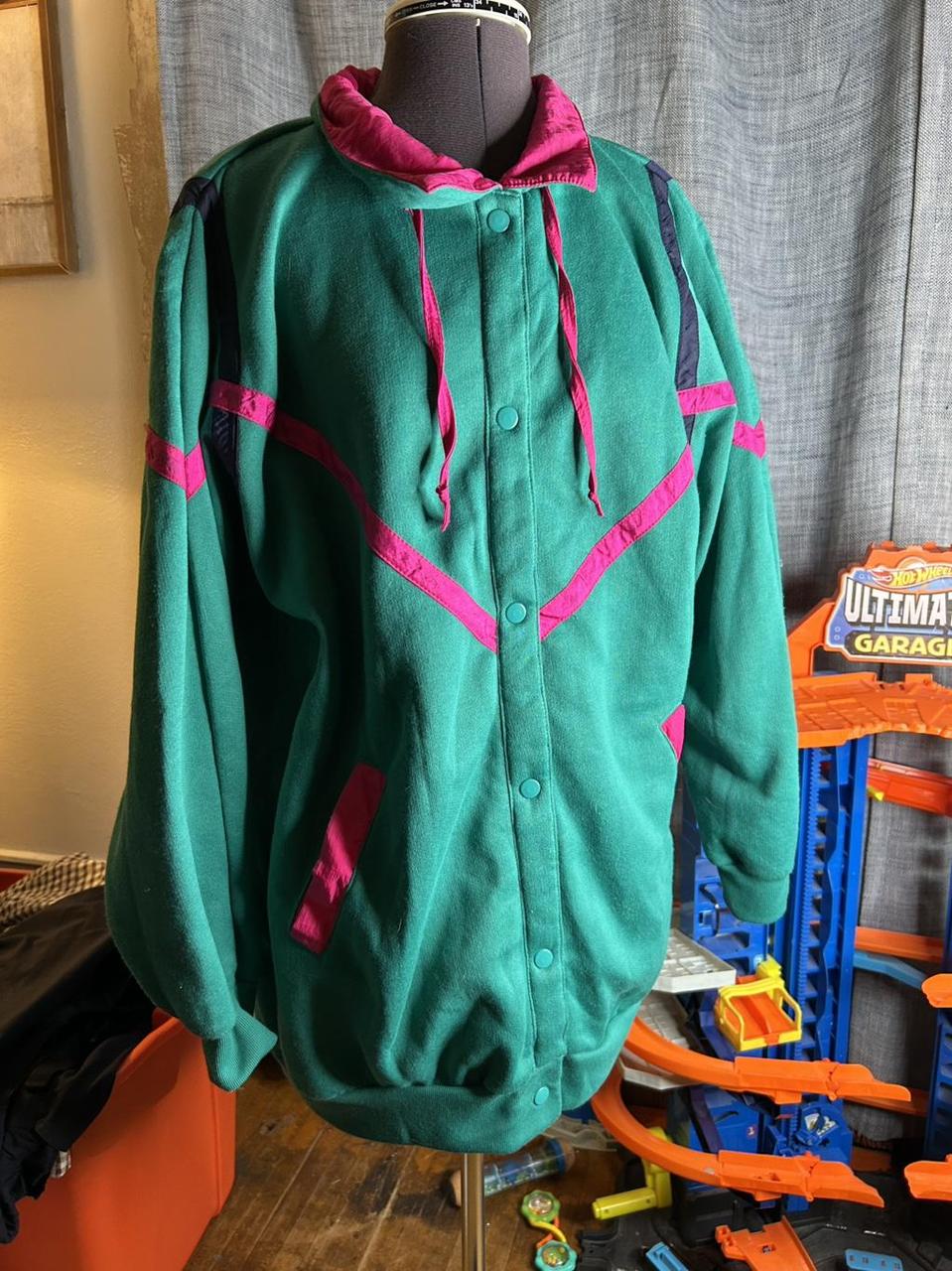 Basic Editions Women's Duster Jacket - Multi/Gree… - image 1