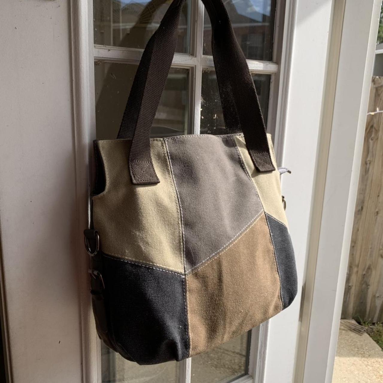 Women's Satchels - Multi/Brown – Patchwork canvas… - image 1
