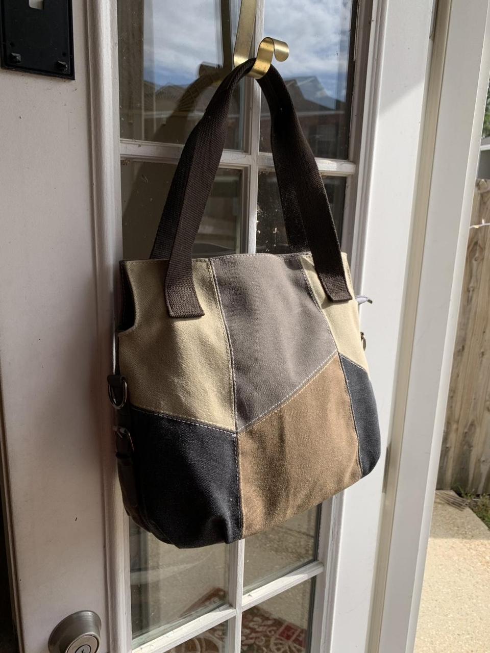 Women's Satchels - Multi/Brown – Patchwork canvas… - image 1