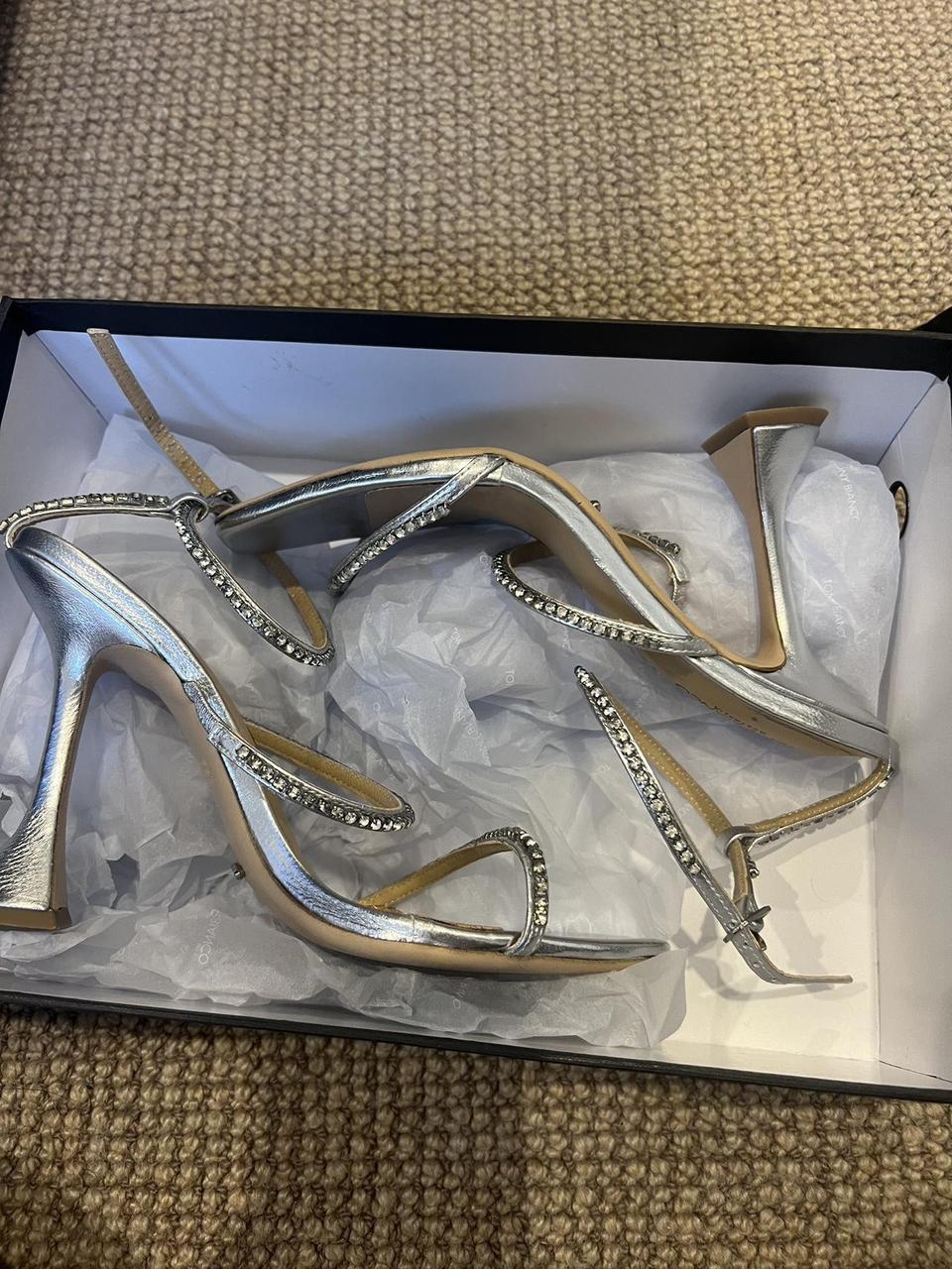 Tony Bianco Shy Sandal purchases in Silver Nappa Metallic Size 7.5