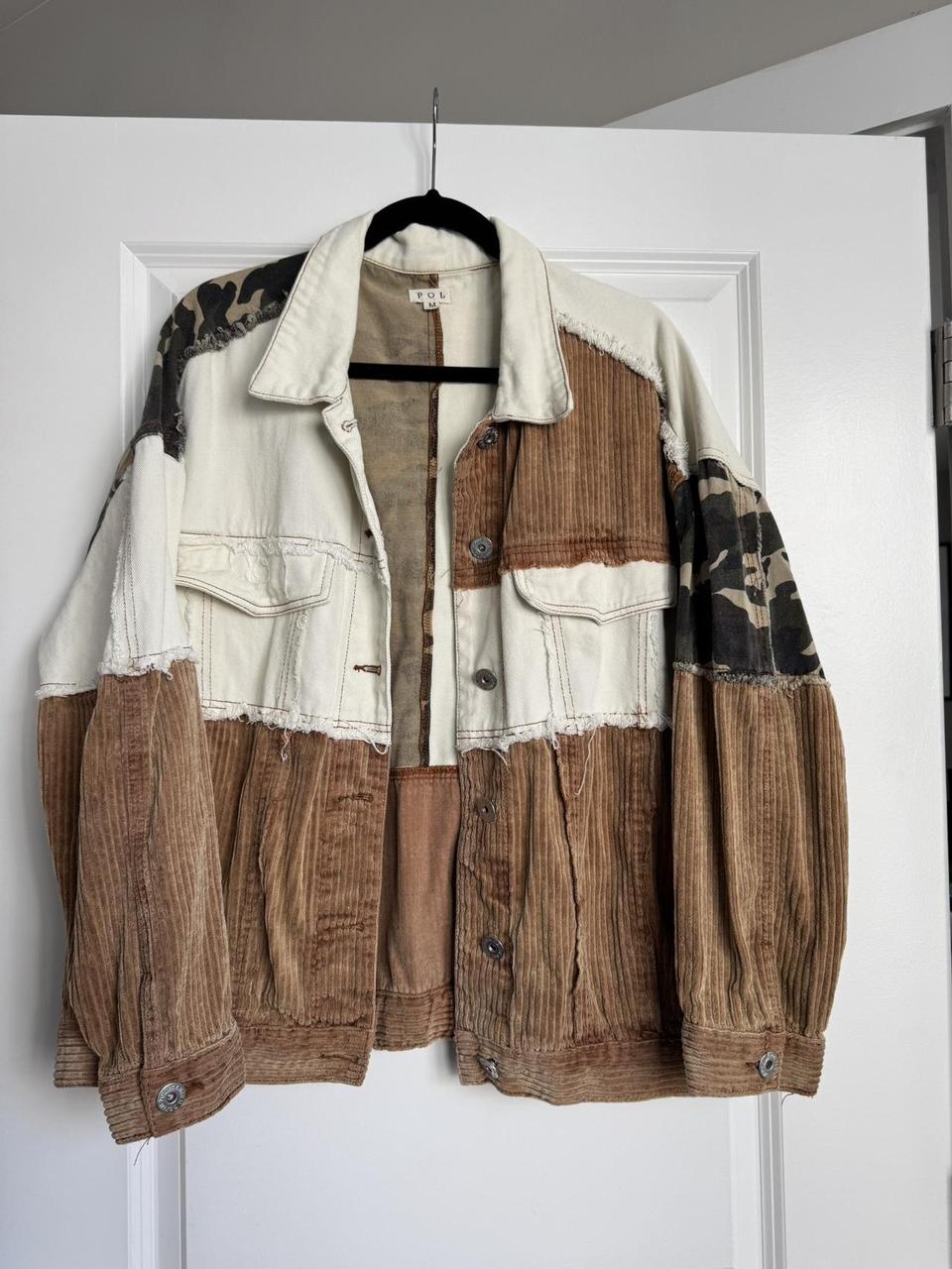 Women's Jacket - Brown/Multi - M – Patchwork jack… - image 1