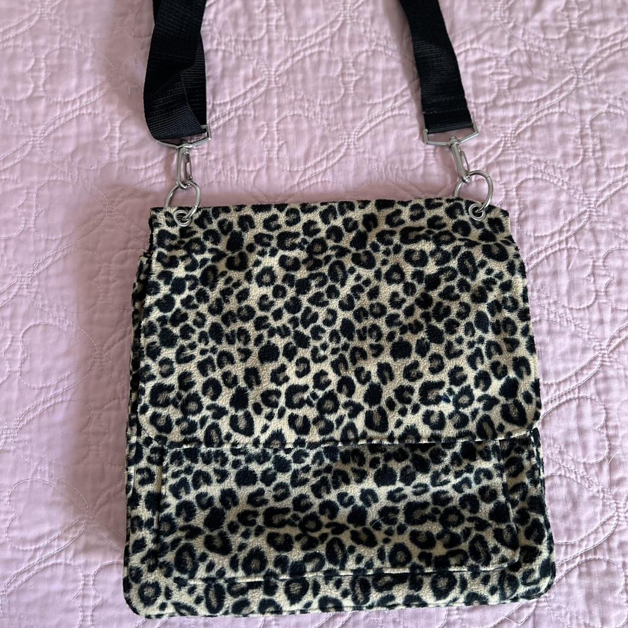 Crossbody cheetah print bag Very soft and has... - Depop