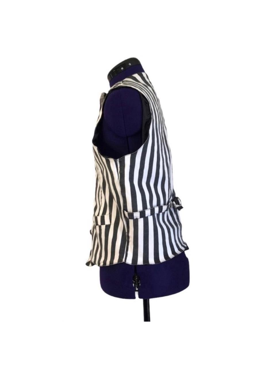 Factory Hilary’s Vanity Gothic Black White Stripe Vest