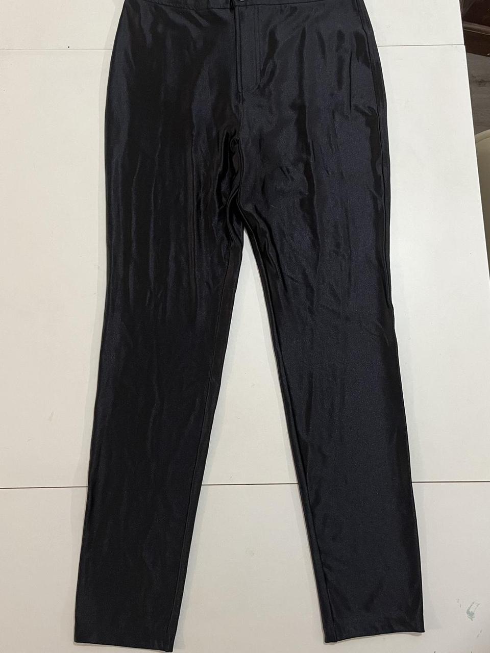American Apparel Women's High waisted Pants Black/Grey XL