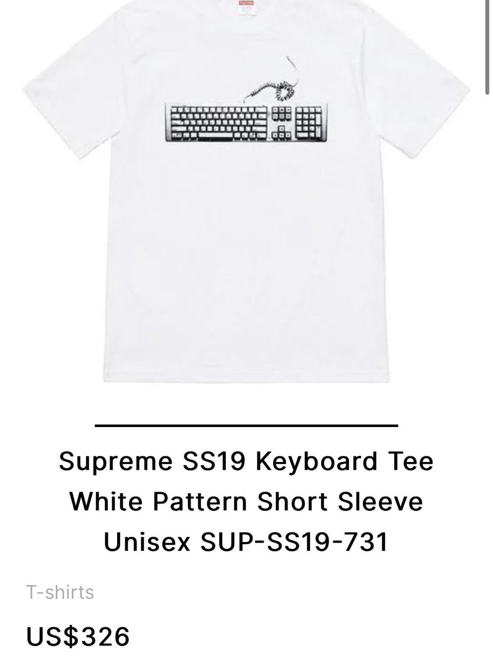 Keyboard supreme tee best sale