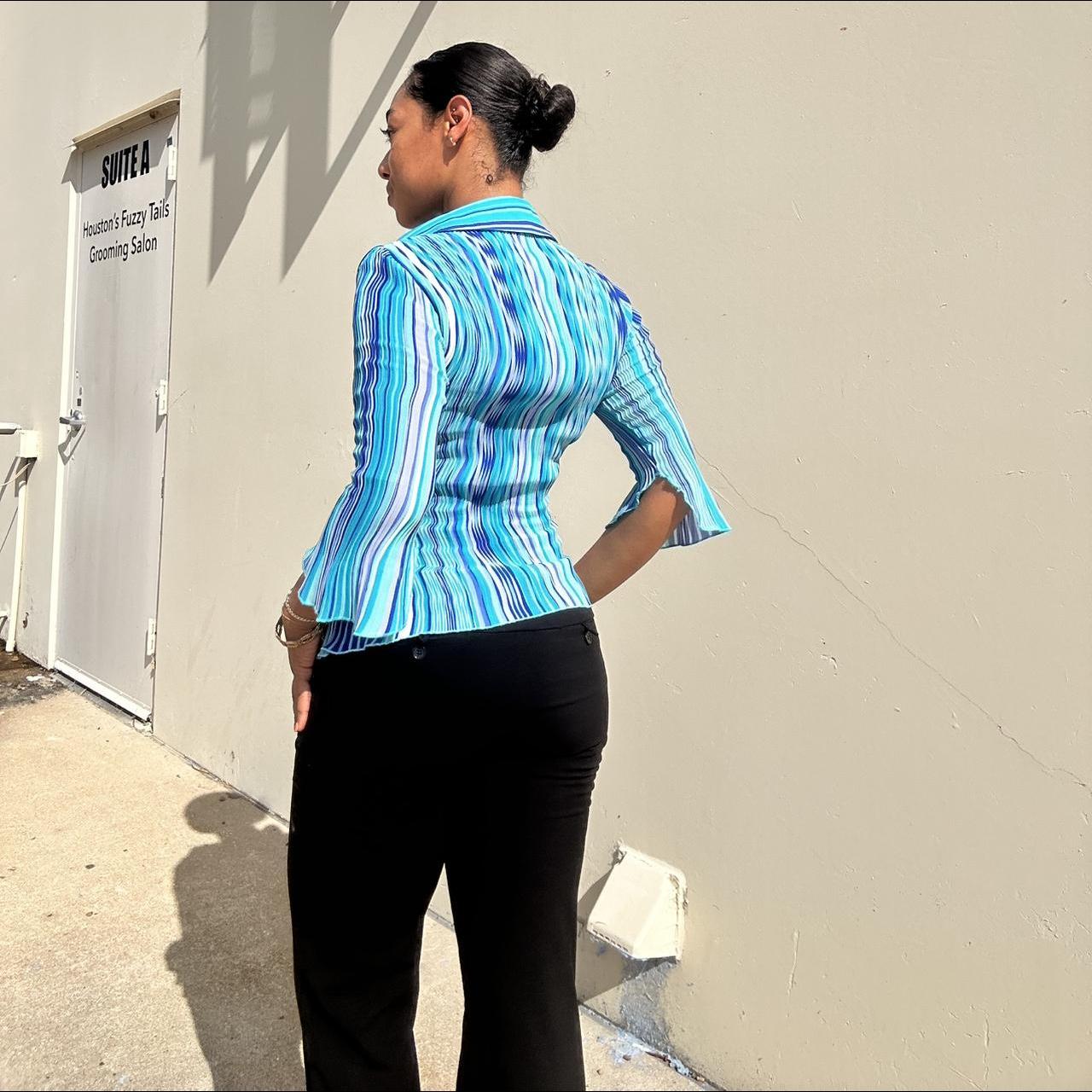 Cache Women's Blouse - Blue/Multi - XS – Y2K Shee… - image 2